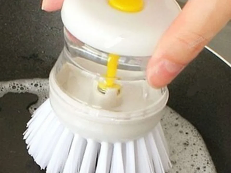 Shashivarnam SS_Cleaning Brush with Soap Dispenser for Kitchen, S