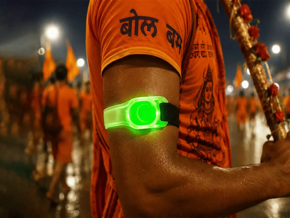 Safety LED Arm Band for Kanwar Yatra