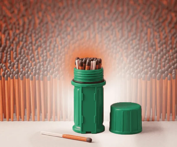 Unique & unlimited fire in Matchbox Sticks