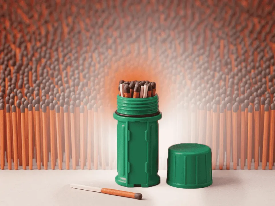 Unique & unlimited fire in Matchbox Sticks